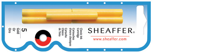 Sheaffer Ink cartridge, Refill & ink series Gold ink