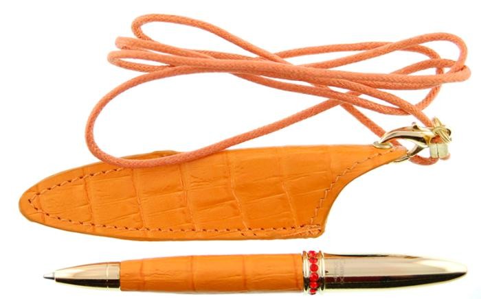 Stylo bille&nbsp;Campo Marzio Design,&nbsp;s&eacute;rie&nbsp;Necklace&nbsp;Orange