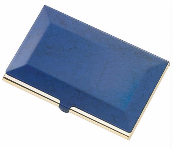 Porte-cartes de visite&nbsp;Aeropen International,&nbsp;s&eacute;rie&nbsp;Metal gift&nbsp;Bleu