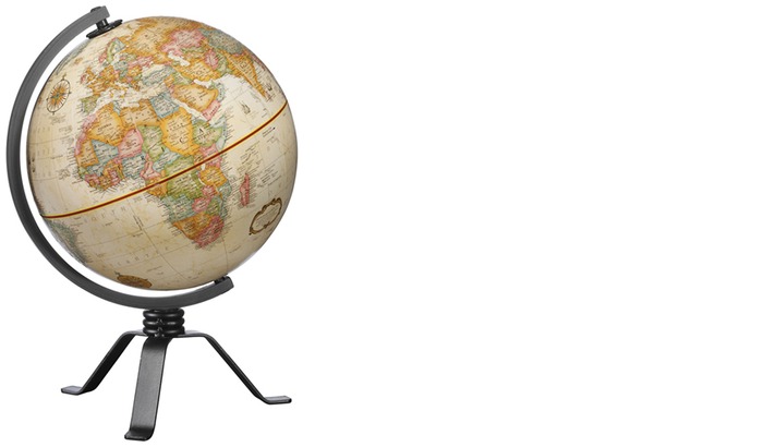 Globe Terrestre Replogle, série Home and office Brun
