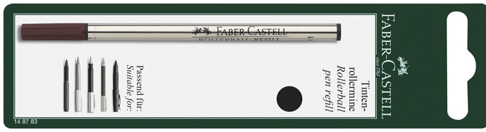 Faber-Castell Roller refill, Refill & ink - Recharge & encre serie Black ink