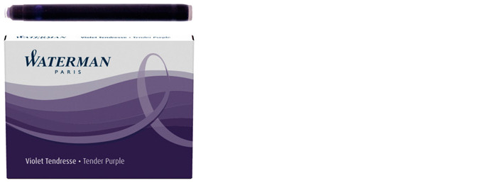 Cartouche d'encre Waterman , série Refill & ink - Recharge & encre Encre violette