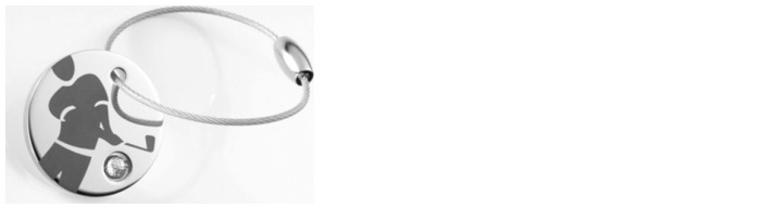 Porte-clés Troika, série Keyrings Chrome