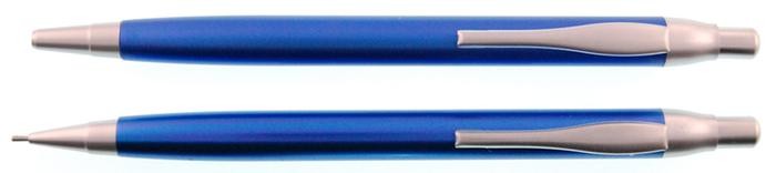 KLM Set ballpoint & pencil, Aluminium serie Blue