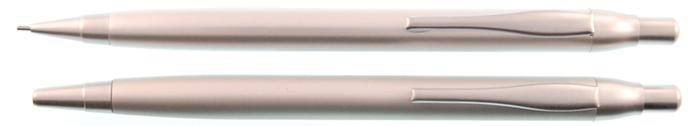 KLM Set ballpoint & pencil, Aluminium serie Satin chrome