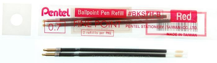 Recharge (stylo)&nbsp;Pentel ,&nbsp;s&eacute;rie&nbsp;Refill & ink - Recharge & encre&nbsp;Encre rouge