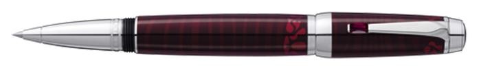 Stylo bille roulante&nbsp;Mont Blanc,&nbsp;s&eacute;rie&nbsp;Bohème Precious metal&nbsp;Rouge