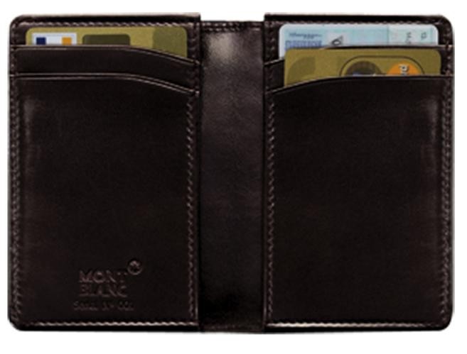 Porte-cartes de visite&nbsp;Mont Blanc,&nbsp;s&eacute;rie&nbsp;Leather Meisterstuck Selection&nbsp;Brun chocolat