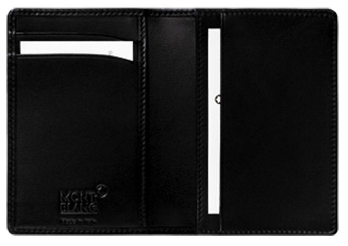 Porte-cartes de visite Mont Blanc, série Leather Meisterstuck Noir