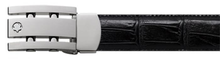 Ceinture&nbsp;Mont Blanc,&nbsp;s&eacute;rie&nbsp;Contemporary line Belt&nbsp;Noir