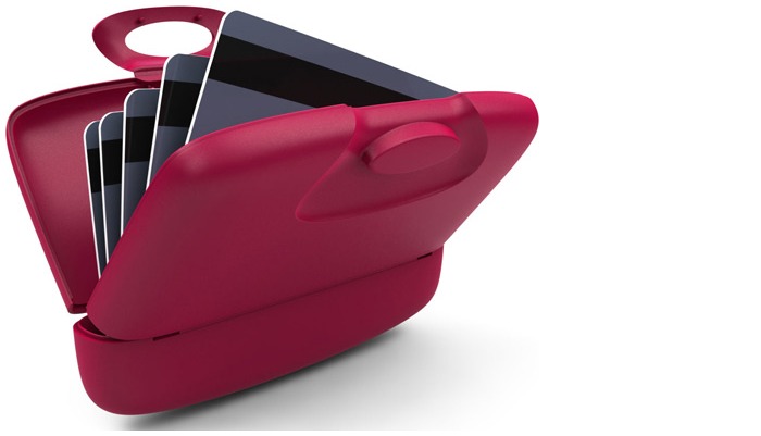 Porte-cartes Capsul, série Matt Magenta
