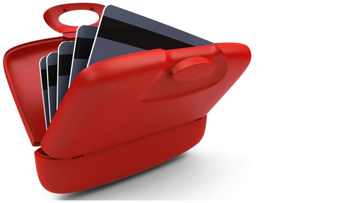 Porte-cartes Capsul, série Matt Rouge