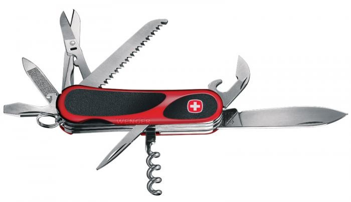 Couteau&nbsp;Wenger,&nbsp;s&eacute;rie&nbsp;Evogrip&nbsp;Rouge