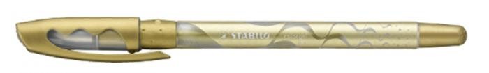 Stylo bille roulante&nbsp;Stabilo,&nbsp;s&eacute;rie&nbsp;colorgel&nbsp;Encre dorée