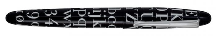 Stylo bille roulante&nbsp;Libelle,&nbsp;s&eacute;rie&nbsp;Alphabet&nbsp;Noir CT