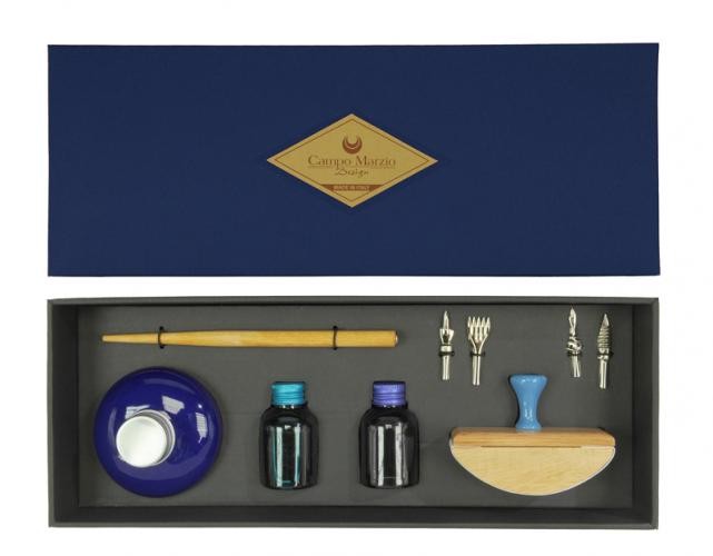 Porte-plume&nbsp;Campo Marzio Design,&nbsp;s&eacute;rie&nbsp;Calligraphy&nbsp;Bleu