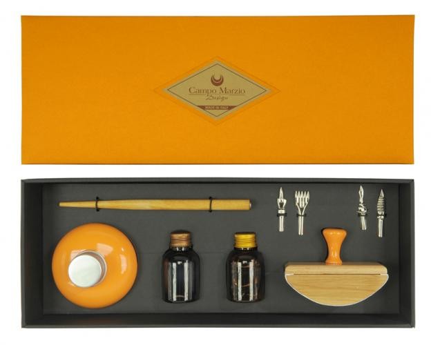 Porte-plume&nbsp;Campo Marzio Design,&nbsp;s&eacute;rie&nbsp;Calligraphy&nbsp;Orange