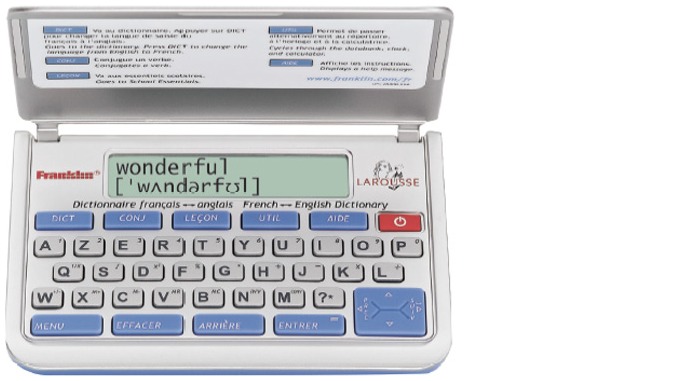 Dictionnaire Bilingue Franklin, série Electronique Gris