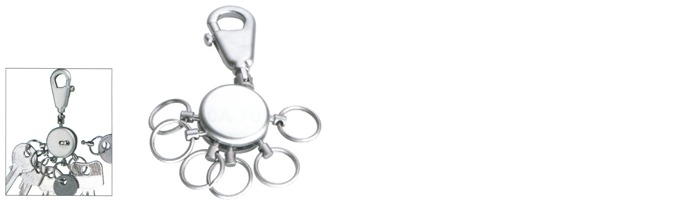 Porte-clés Troika, série Keyrings Chrome Satiné