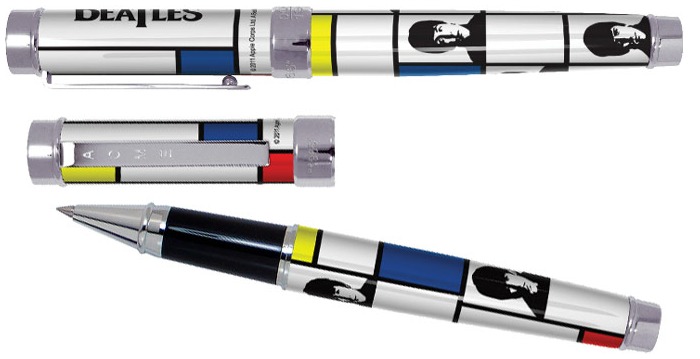 Stylo bille roulante Acme Writing Tools, série Beatles 1965 Multicolor