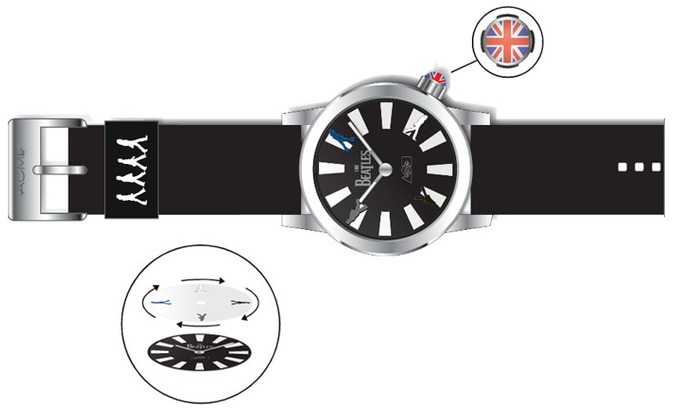 Montre Acme Writing Tools, série The Crossing Multicolore