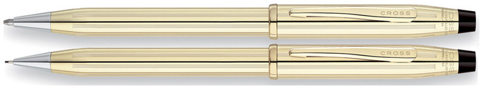 Ensemble stylo & crayon à mines (0.7mm) Cross, série Century II Or 10kt 