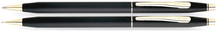 Cross Set ballpoint & pencil (0.7mm), Classic Century series Black Matte GT
