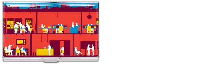 Porte-cartes de visite Acme Writing Tools, série Mandy Stehouwer Multicolore