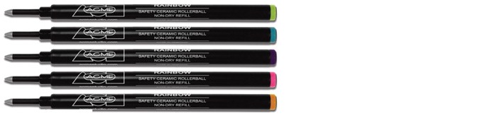 Recharge bille roulante Acme Writing Tools, série Recharge & encre Encre Multicolore