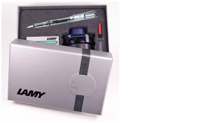 Ensemble stylo plume Lamy, série Vista Translucide