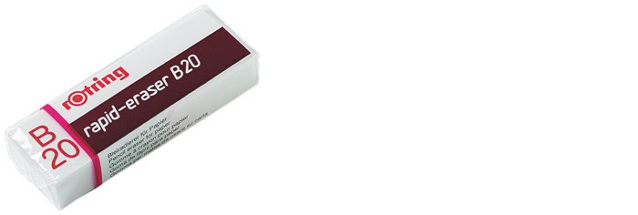 Rotring Eraser, Accessories series Rapid B eraser White