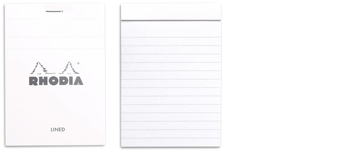 Rhodia Note pad, Basics series White (#12-Lined)