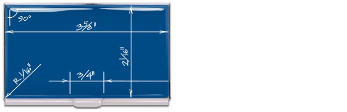 Porte-cartes d'affaire Acme Writing Tools, série Constantin Boym Bleu