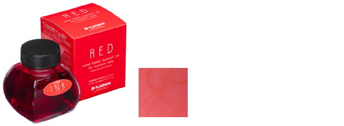 Bouteille d'encre Platinum, série Dye Ink Encre Rouge (60ml) 