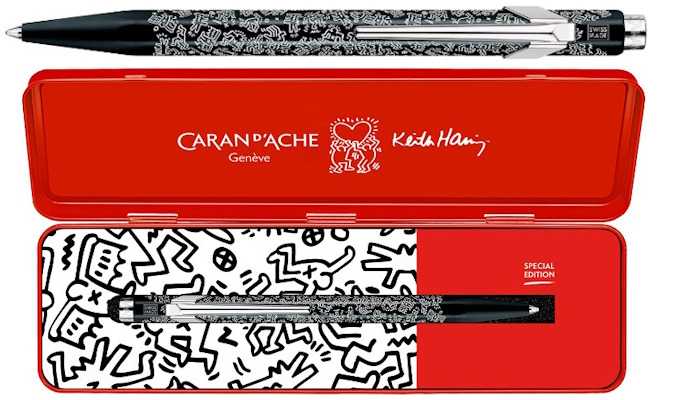 Stylo bille 849 Caran d'Ache, série Édition Spéciale Keith Haring Noir & Blanc