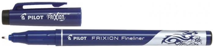 Crayon feutre Pilot, série Frixion Fineliner Encre noire  