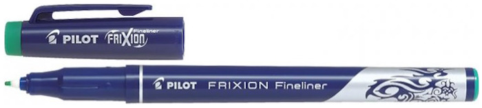 Pilot Felt pen, Frixion Fineliner series Green ink