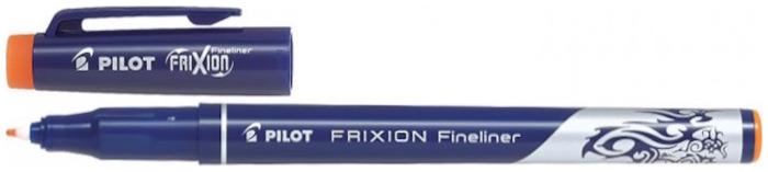 Crayon feutre Pilot, série Frixion Fineliner Encre orange 
