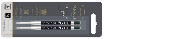 Recharges Gel pour stylo à bille Parker, série Recharge & encre Encre noire (M - 2/Paquet)