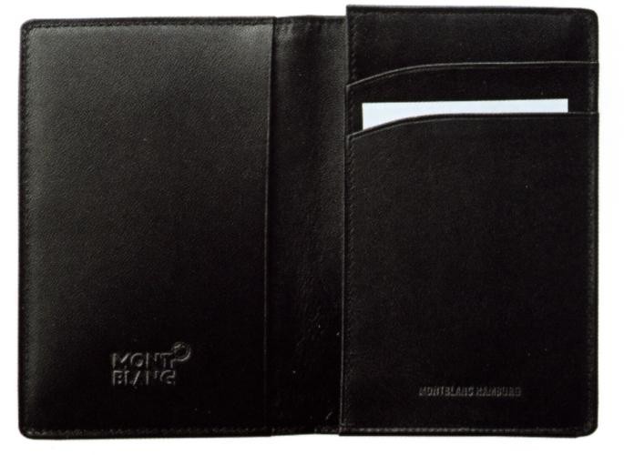 Porte-cartes de visite Mont Blanc, série Leather Meisterstuck Noir