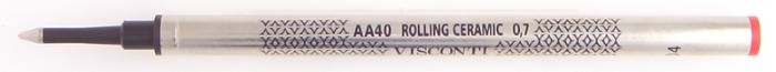 Recharge bille roulante Visconti , série Refill & ink - Recharge & encre Encre rouge