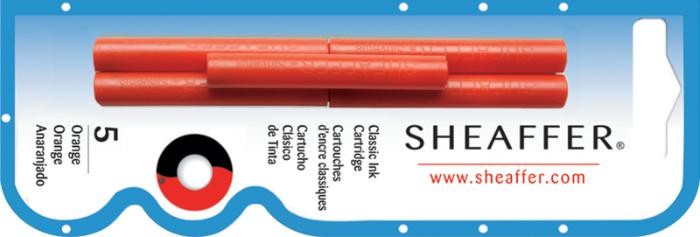 Cartouche d'encre Sheaffer, série Recharge & encre Encre orange