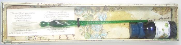 Plume de verre Valentina, Vert