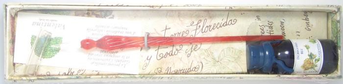 Plume de verre Valentina, Rouge