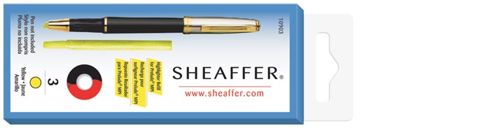 Recharge Sheaffer, série Refill & ink - Recharge & encre Jaune