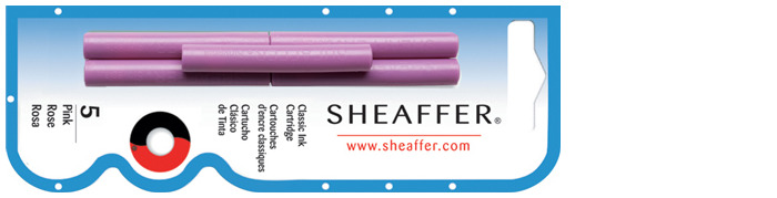 Sheaffer Ink cartridge, Refill & ink series Pink ink
