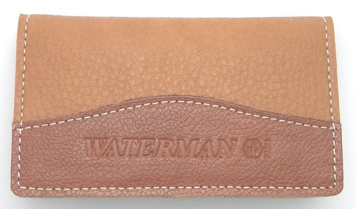 Porte-cartes d'affaire&nbsp;Waterman ,&nbsp;s&eacute;rie&nbsp;Leather&nbsp;Brun