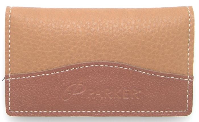 Porte-cartes de visite&nbsp;Parker ,&nbsp;s&eacute;rie&nbsp;Leather&nbsp;Brun