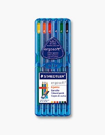 Ensemble de crayons de couleur Staedtler , série Ergosoft Jumbo Multicolore