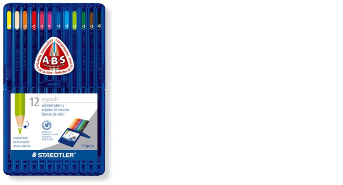 Ensemble de crayons de couleur&nbsp;Staedtler ,&nbsp;s&eacute;rie&nbsp;Ergosoft&nbsp;Multicolore